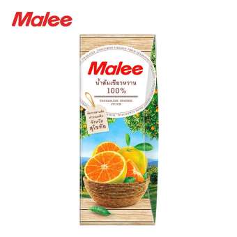 ยก2ลัง! 48 กล่อง MALEE น้ำส้มเขียวหวาน (จากตำบลแม่สิน จังหวัดสุโขทัย) 100%  ขนาด 200 มล. [1ลัง/24กล่อง]