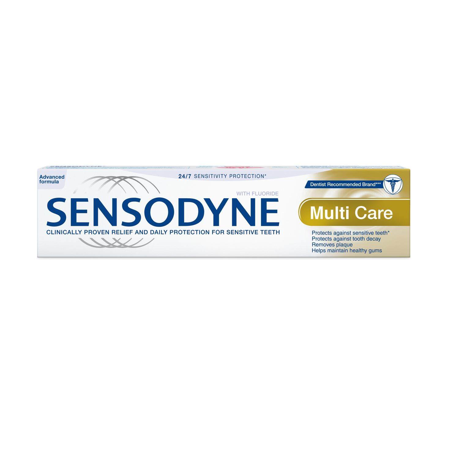 Sensodyne เซ็นโซดายน์ ยาสีฟัน สูตรมัลติ แคร์ 160 กรัม (Oral,Oral Care,Toothpaste,ยาสีฟัน,ดูแลฟัน,ช่องปาก,สุขภาพฟัน) ของแท้
