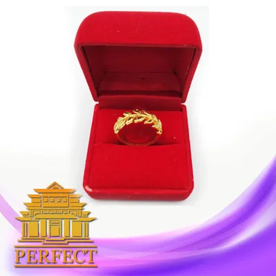 Leaf ring gold micron best quality.