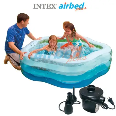 Intex Summer Colors Pool 1.85x1.80x0.53 m no.56495 + Electric Air Pump