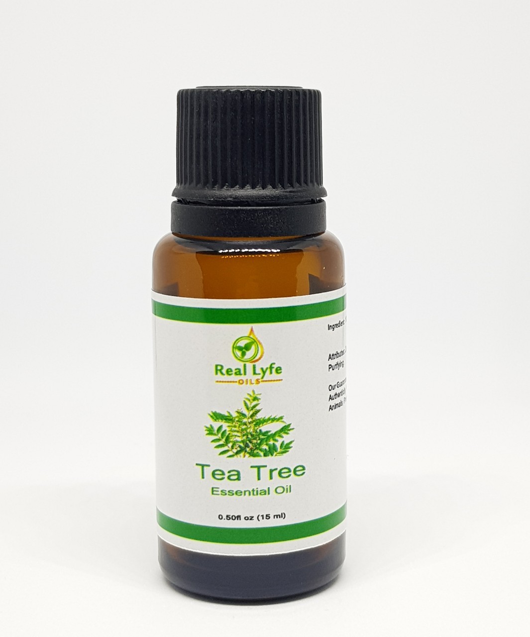 Real Lyfe Oils Tea Tree Essential Oil 15 ml - น้ำมันหอมระเหยทีทรี 15 ml, aromatherapy oil, diffuser, humidifier, massage oil.