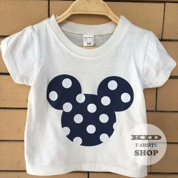 Baby Outlet เสื้อยืดเด็ก ลายหัว Mickey Mouse สกรีนสีกลม เสื้อสีขาว แขนสั้น มี 4 ไซส์ (SS , S , M , L) Minnie มิกกี้เมาส์ มีไซส์ แรกเกิด - 6 ปี ผลิตจากผ้าฝ้าย 100% ชุดเด็กเนื้อผ้าดี ราคาถูก จัดส่งด่วน Kerry มีเก็บเงินปลายทาง