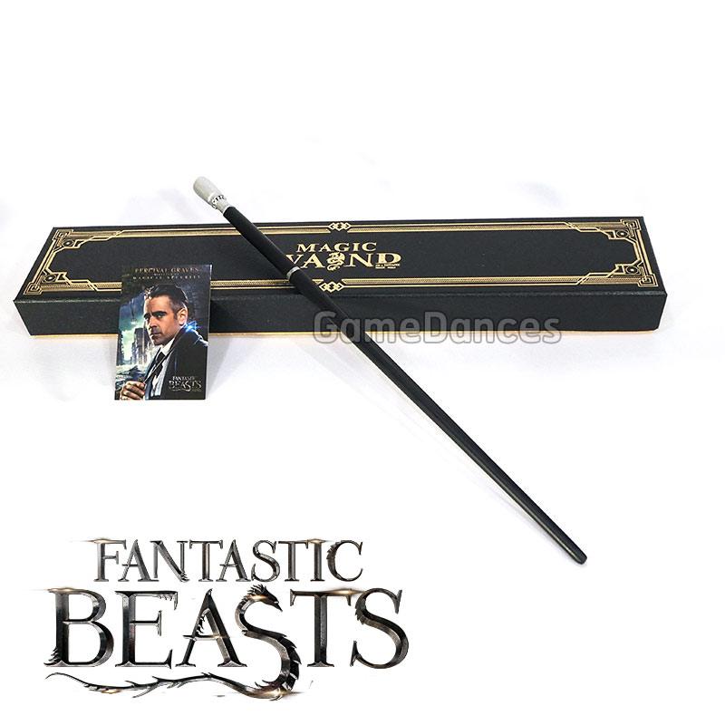 ไม้กายสิทธิ์ Fantastic Beasts นิวท์ สคามันเดอร์/ควีนนี่ โกลด์สตีน/พอร์เพนติน่า โกลด์สตีน/เพอร์ซิวาล เกรฟส์/เซราฟิน่า พิกเคอรี แกนเหล็ก ไม่มีไฟ กล่องริบบิ้น