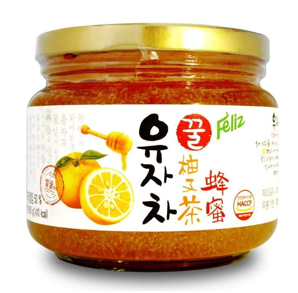 💖🍊Feliz Yuzu TEA (ชาส้มผสมน้ำผึ้ง เฟลิซชายูซุ 560 g.) (EXP :13/10/2022) 🍊💖