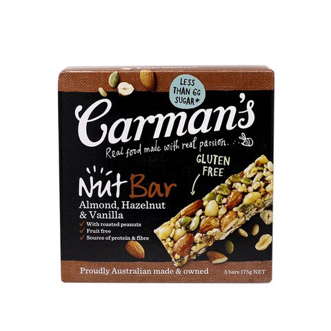 Carman's Almond Hazelnut & Vanilla Nut Bars 175g
