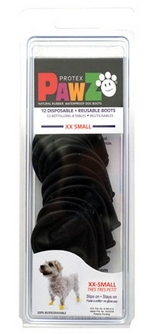 รายละเอียดสินค้า PAWZ Dog Boots รองเท้ายางสำหรับสุนัข ขนาดเล็ก XXS สีดำ (12ชิ้น)