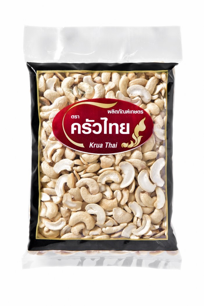 เม็ดมะม่วงหิมพานต์ แบบซีก ครัวไทย 500 กรัม / Cashew nut half Krua Thai 500 g.