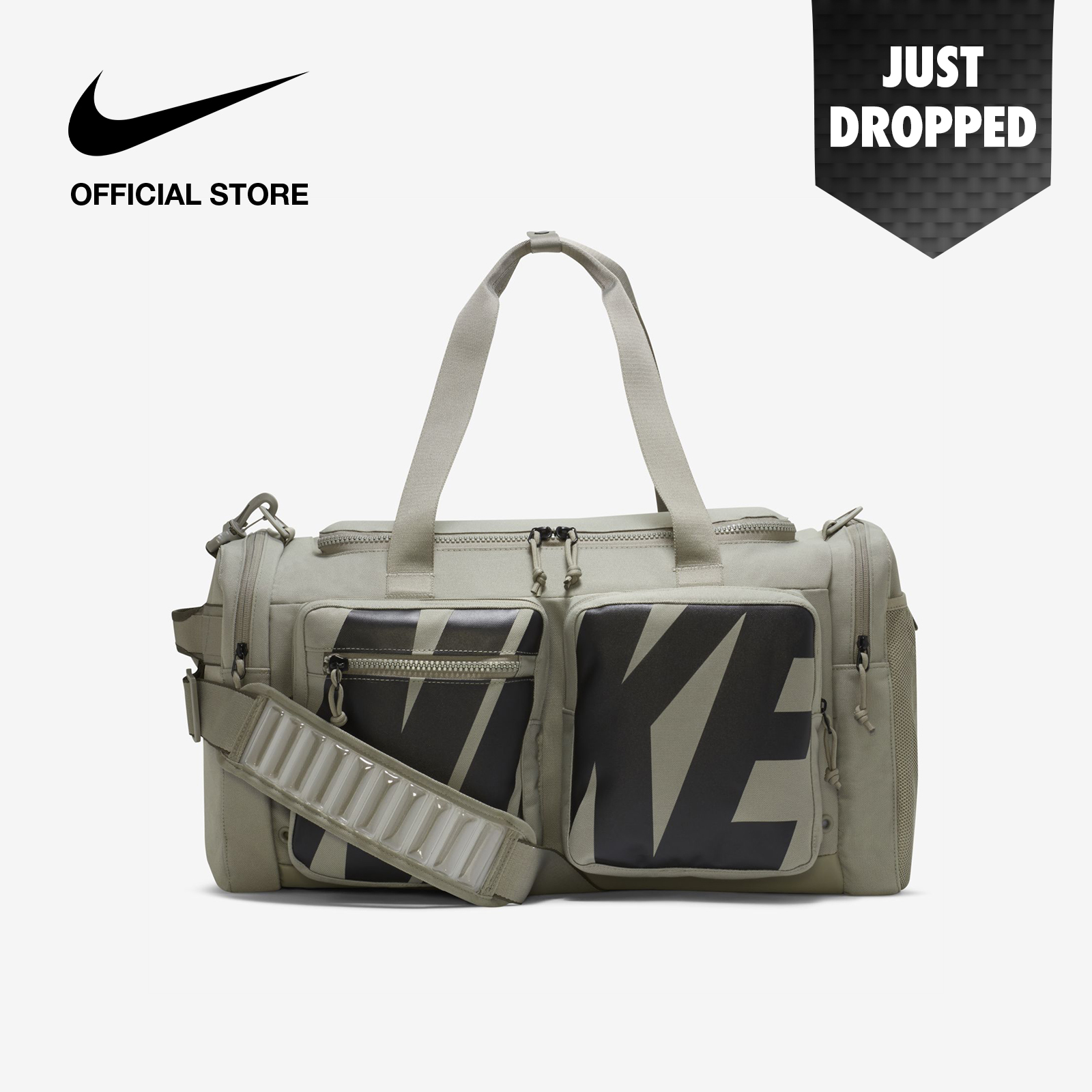 Nike Men's Utility Power Graphic Training Duffel Bag (Medium) - Light Army ไนกี้ กระเป๋าดัฟเฟลเทรนนิ่งผู้ชายแบบพิมพ์ลาย ยูทิลิตี้ พาวเวอร์ (กลาง) - สีไลท์อาร์มี่