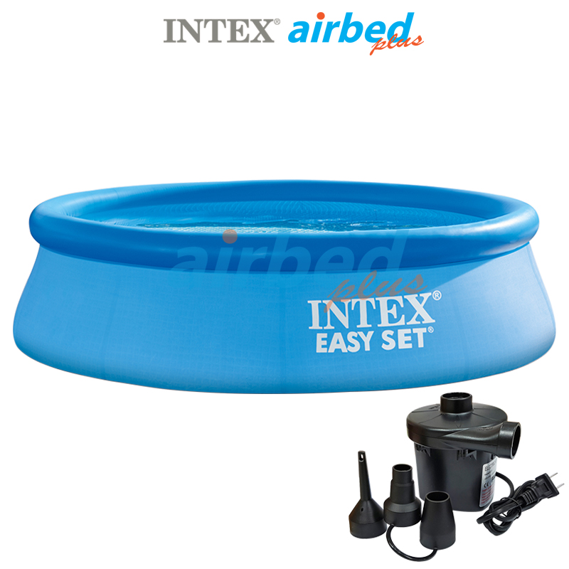Intex ส่งฟรี สระอีซี่เซ็ต 10 ฟุต (3.05x0.76 ม.) รุ่น 28120 + ที่สูบลมไฟฟ้า (สูบลมเข้า/ดูดลมออก)