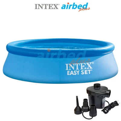 Intex Easy Set Pool 10ft (3.05x0.76 m) no.28120 + Elec. Air Pump (Inflate/Deflate)