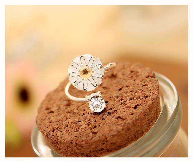 พร้อมส่งค่าแหวนแฟชั่น รูปดอกไม้ แหวนดอกเดซี่น่ารักๆ สไตล์เกาหลี สำหรับผู้หญิง