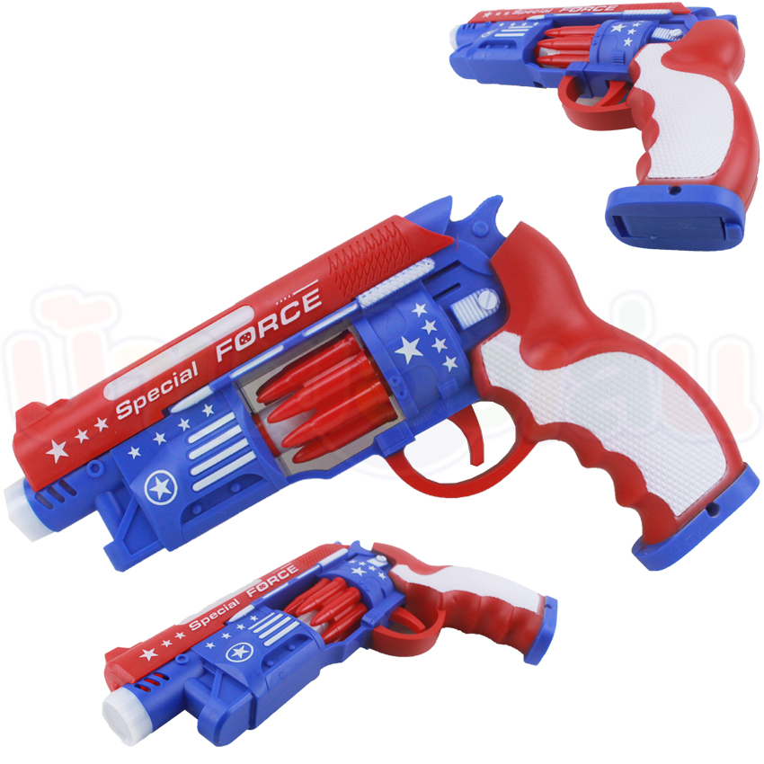 BKL ปืนของเล่นเล่น ใส่ถ่าน ปืนมีเสียงมีไฟ ขนาด23ซม. ของเล่น ของเล่นเด็ก 696-1A