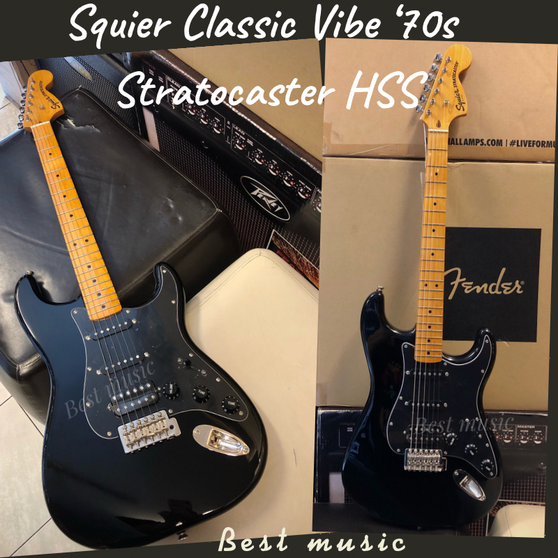 SQUIER CLASSIC VIBE '70S STRATOCASTER HSS MN BLACK