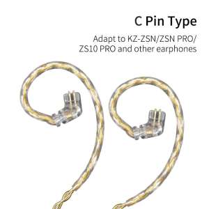 KZ Earphones Gold Silver Mixed plated Upgrade cable สายอัพเกรดทอง เงิน สายอัพเกรดคุณภาพ ช่วยยกระดับเสียงได้ดีที่สุด