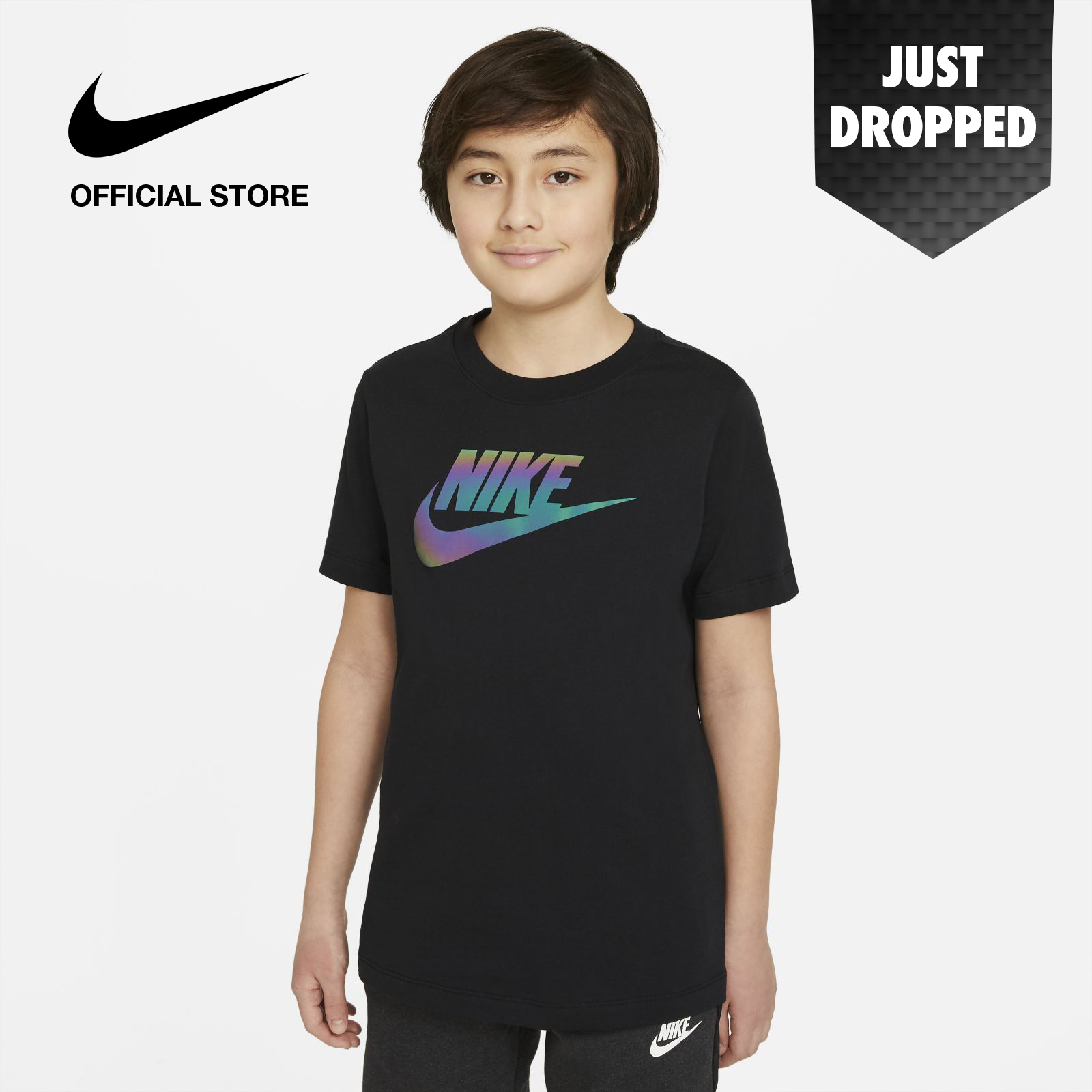 Nike Kids' Sportswear T-Shirt - Black ไนกี้ เสื้อยืดเด็ก - สีดำ