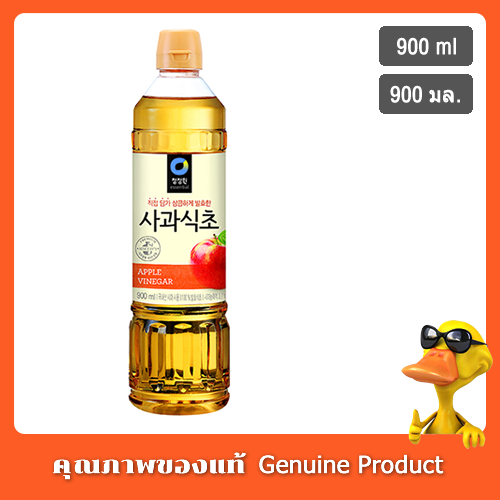 Chung Jung One Apple Vinegar 900 ml 대상 청정원 사과식초  900ml ชองจองวอน น้ำส้มสายชูหมักจากแอปเปิ้ล 900 มล.