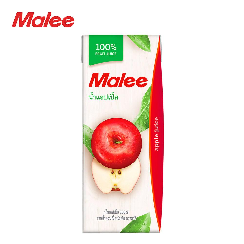 ยก2ลัง! 48 กล่อง MALEE น้ำแอปเปิ้ล 100% ขนาด 200 มล. [1ลัง/24กล่อง]