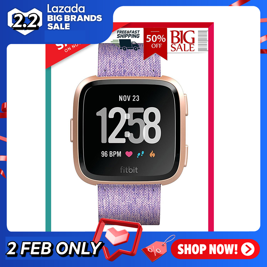 FITBIT สมาร์ทวอทช์ Versa รุ่น S12450 สี Lavender Woven Smart Watch  นาฬิกาข้อมือ สมาร์ทวอทช์ นาฬิกาสมาร์ทวอช สายรัดข้อมือ คุณภาพดี วัสดุคุณภาพ Premium สำหรับ ออกกำลังกาย ครบทุก Function !!! จัดส่งฟรี