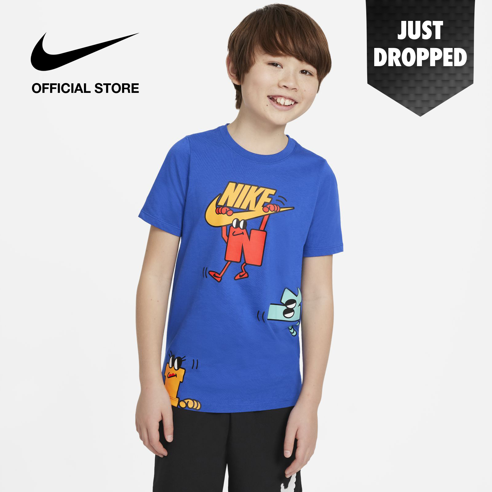 Nike Kids' Sportswear T-Shirt - Game Royal ไนกี้ เสื้อยืดเด็ก - สีเกมรอยัล
