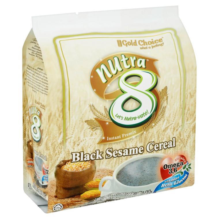Gold Choice Nutra 8 Black Sesame Cereal เครื่องดื่มธัญพืช งาดำ น้ำหนักรวมสุทธิ 525g