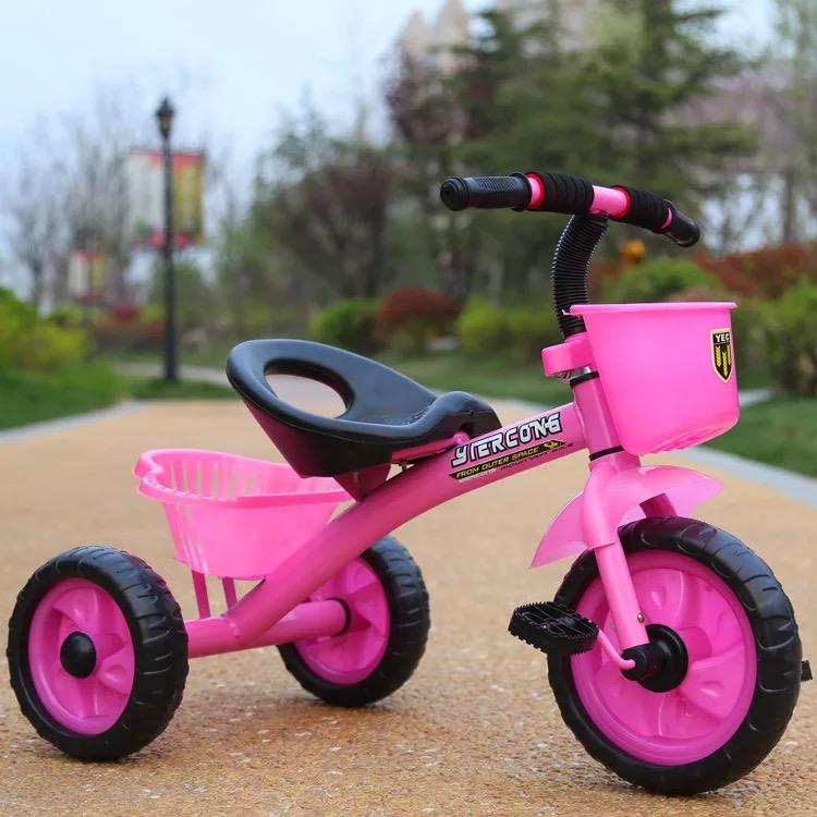 【ติดตามเราและรับบัตรกำนัล 】 สามล้อเด็ก จ้กรยานสามล้อเด็ก สีชมพู Pink (Children Tricycle)