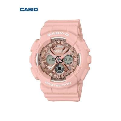 Casio Baby-G นาฬิกาข้อมือผู้หญิง สายเรซิ่น รุ่น BA-130,BA-130-4A - สีชมพู Casio Baby-G นาฬิกาข้อมือผู้หญิง สายเรซิ่น รุ่น BA-130,BA-130-4A - สีชมพู