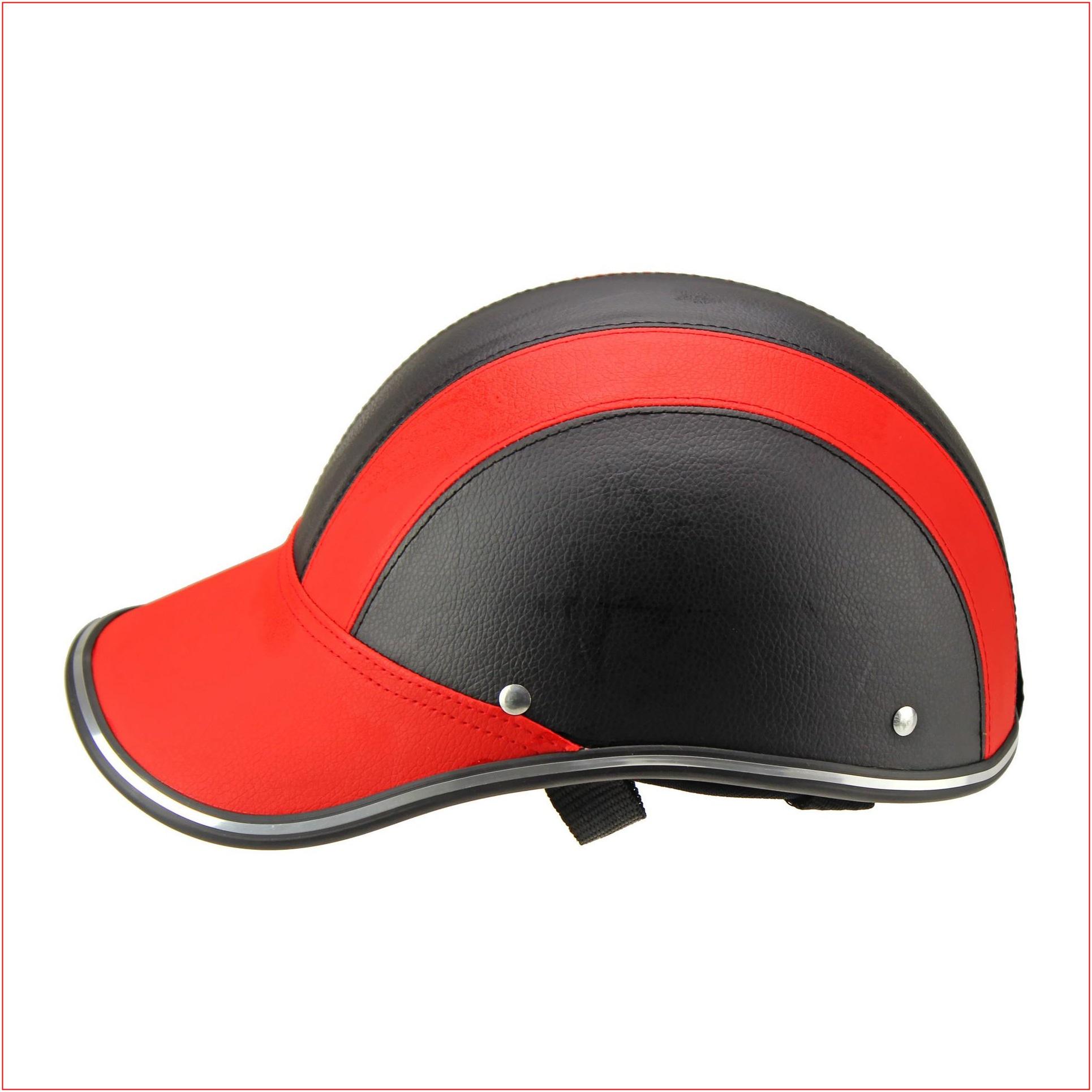 สีแดง หมวกกันน็อค ทรงหมวกเบสบอล Lightweight Unisex Summer Cycling Helmet Baseball Cap for Motorcycle Bike Riding หมวกกันน็อก