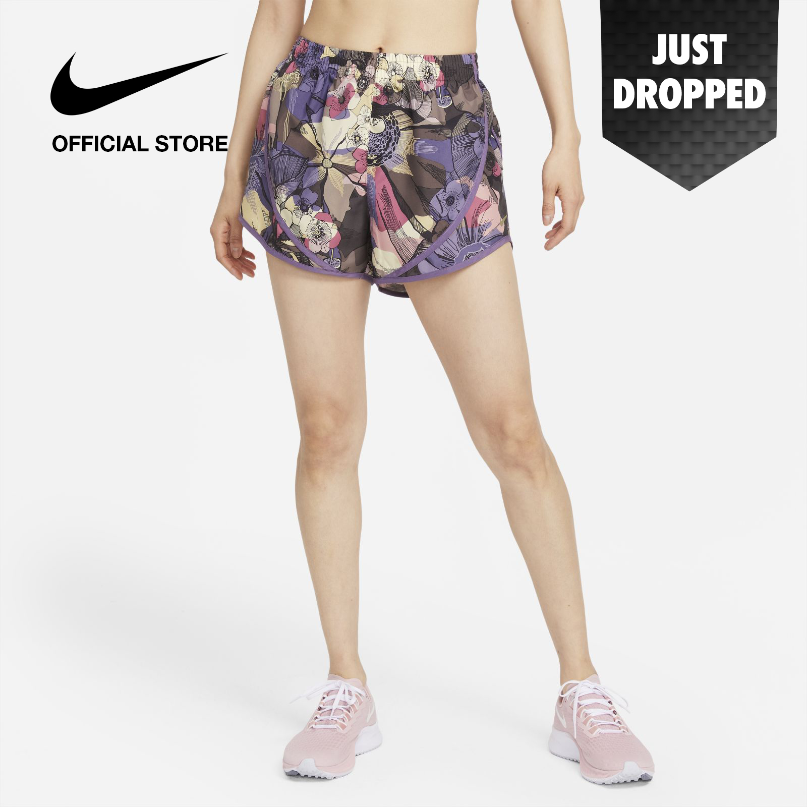 Nike Women's Tempo Femme Running Shorts - Ironstone ไนกี้ กางเกงขาสั้นวิ่งผู้หญิง เทียมโป้ เฟมเม่ - สีไออ้อนสโตน