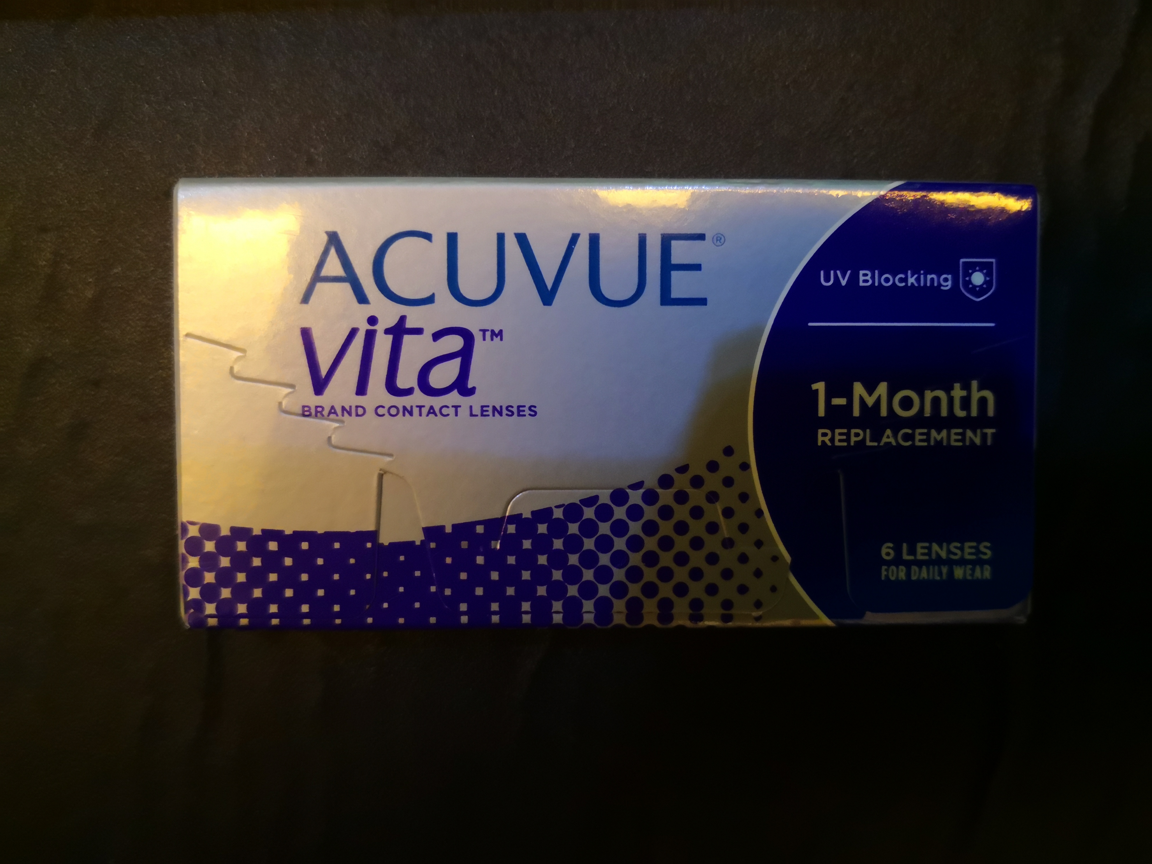 คอนแทคเลนส์ใส Acuvue Vita [Base curve 8.8] (6 ข้าง/กล่อง) **สายตาสั้น**  optical power (diopter) -0.50