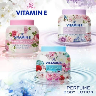 เอ อาร์ วิตามินอี AR Vitamin E Perfume Body Lotion โลชั่นน้ำหอม | โลชั่น ดอกไม้ กระปุก 200 g