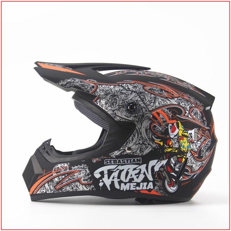 Bright Black Special หมวกกันน็อคสำหรับแข่ง หมวกกันน็อคมอเตอร์ครอส Full Protection Off Road Casco รถจักรยานยนต์ MOTO มอเตอร์ครอสลุยโคลน  หมวกกันน็อก