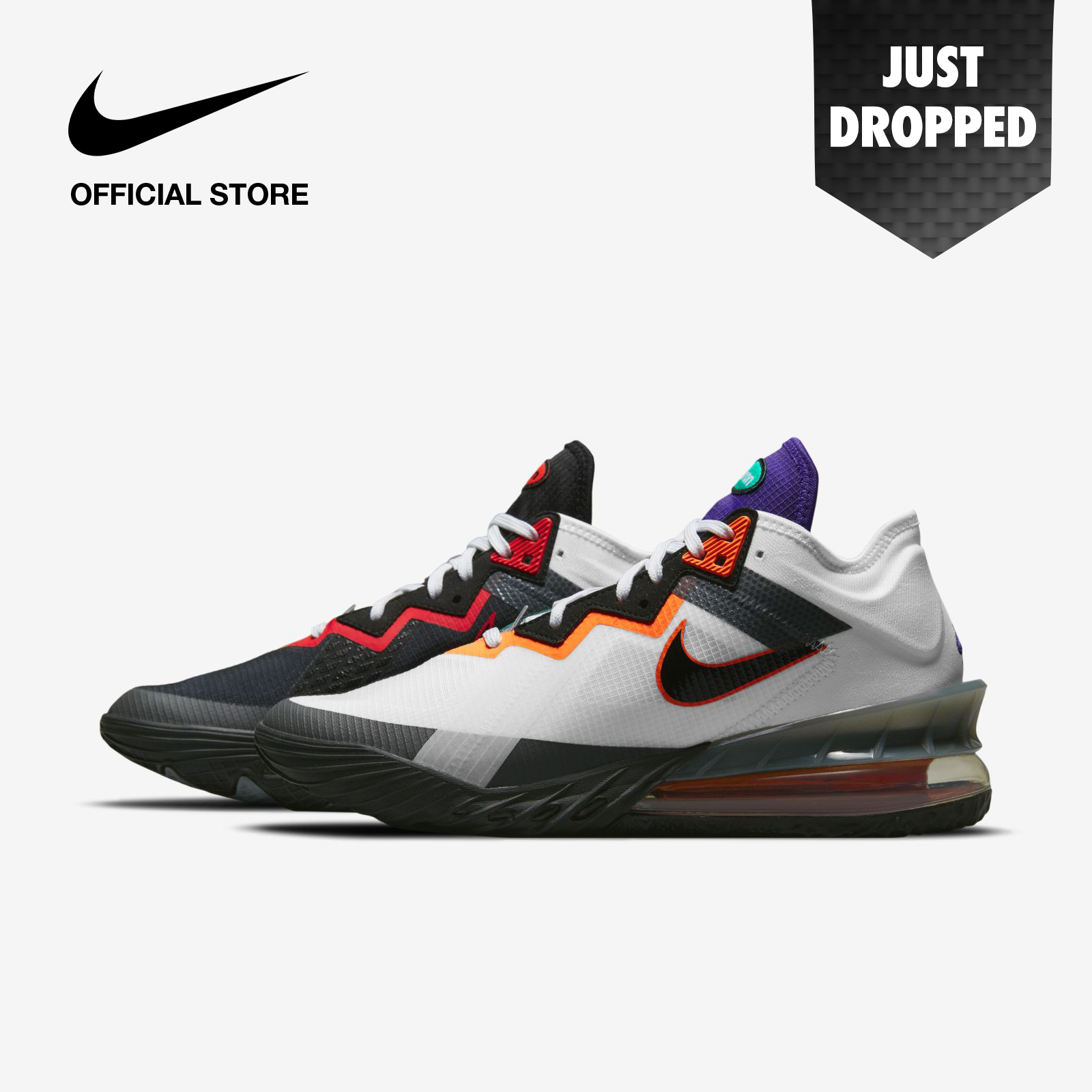 Nike Unisex LeBron 18 Low Basketball Shoes - White ไนกี้ รองเท้าบาสเก็ตบอลยูนิเซ็กส์ เลบรอน 18 โลว์ - สีขาว