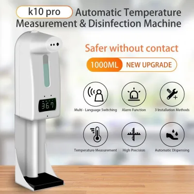 เครื่องวัดอุณหภูมิ K10 Pro 2in1 #วัดอุณหภูมิและปล่อยน้ำยาอัติโนมัติในเครื่องเดียว#มีภาษาไทย#พร้อมขาตั้ง# สิ้นค้ามีในไทยไม่ต้องรอ