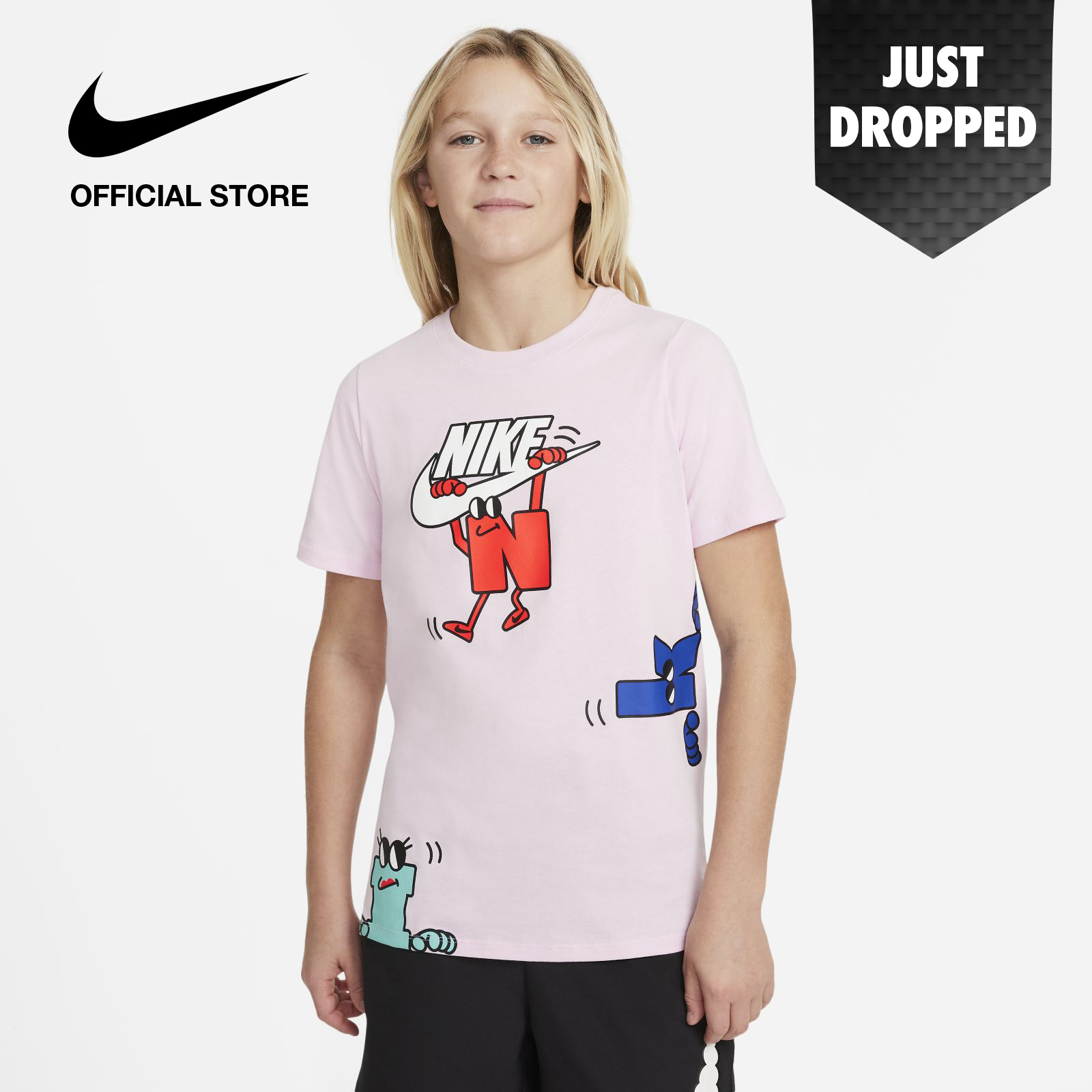 Nike Kids' Sportswear T-Shirt - Pink Foam ไนกี้ เสื้อยืดเด็ก - สีชมพู