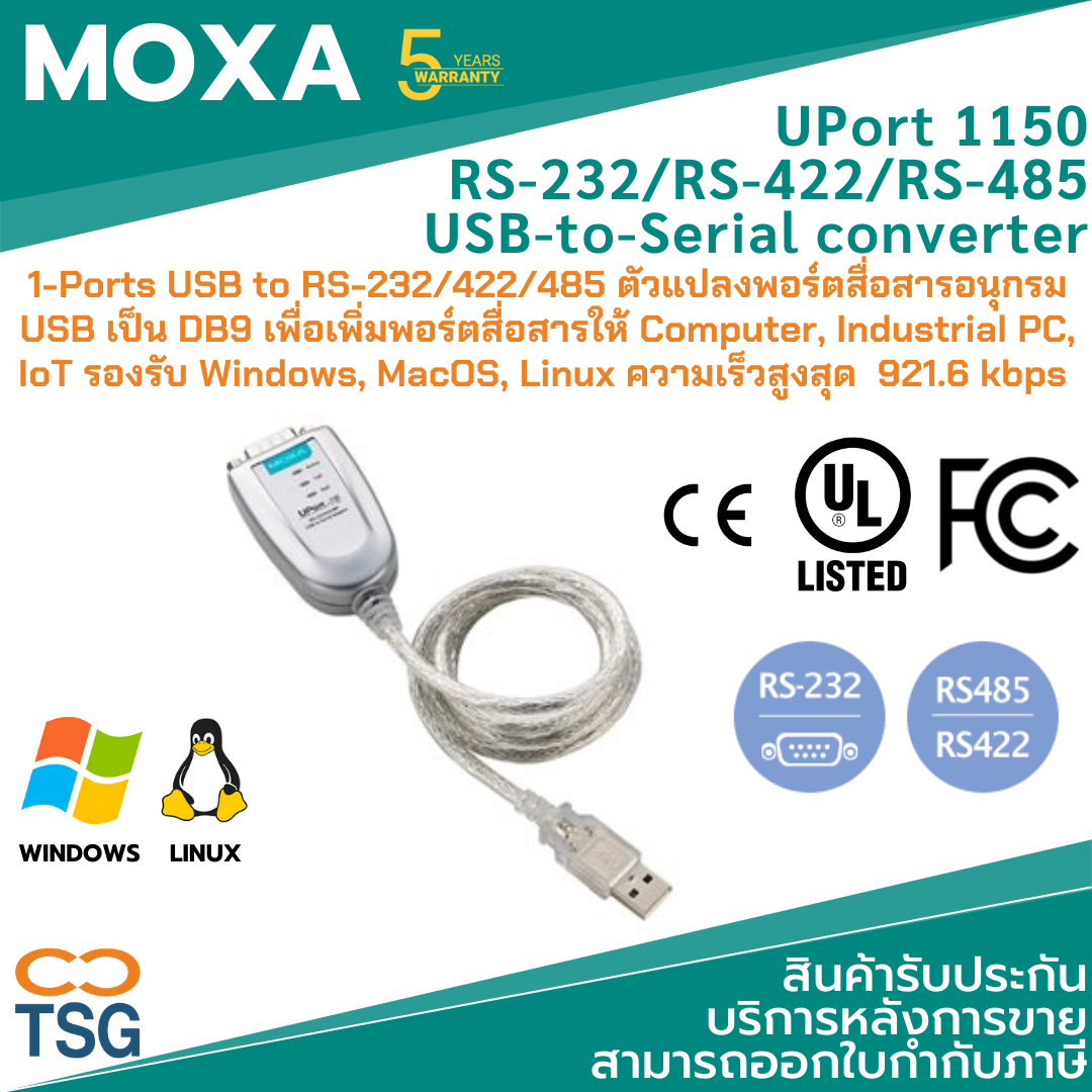 MOXA 4ポート RS-232 422 485 USB-シリアルコンバータ UPort 1450 通販