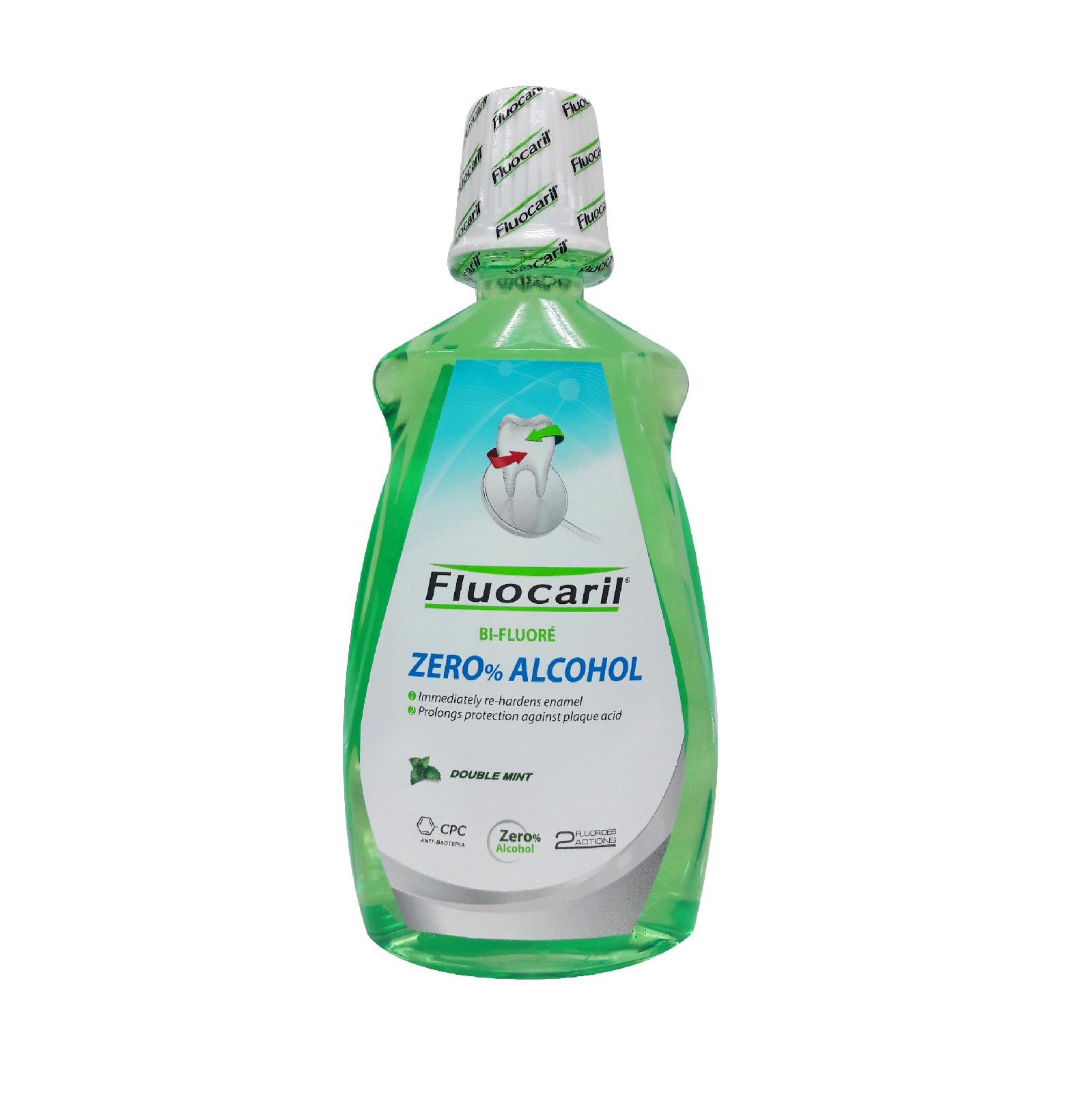Fluocaril น้ำยาบ้วนปาก ฟลูโอคารีล ซีโร่แอลกอฮอล์ ดับเบิ้ลมิ้นท์ 500 มล. FLUOCARIL ZERO DOUBLE MINT 500ML. (Mouthwash,Mouth,Oral,Oral Care,น้ำยาบ้วนปาก,ช่องปาก,สุขภาพฟัน) ของแท้