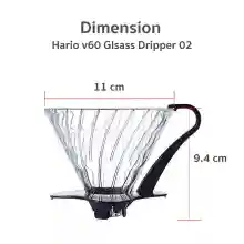 ภาพขนาดย่อของภาพหน้าปกสินค้าHario V60 Glass Dripper ถ้วยแก้วใส สำหรับ ดริปกาแฟ ขนาด 02 จากร้าน Mokapot24 บน Lazada ภาพที่ 2