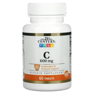Vitamin C 1000 mg (60 Tablets) - 21st Century วิตามินซี 1000 mg