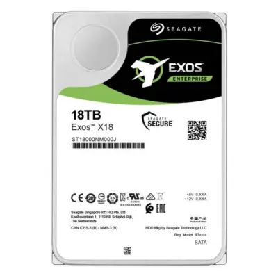 พร้อมจัดส่ง 18TB HDD Seagate Exos X18 3.5" SATA 512e/4Kn Enterprise Hard Drive ST18000NM000J