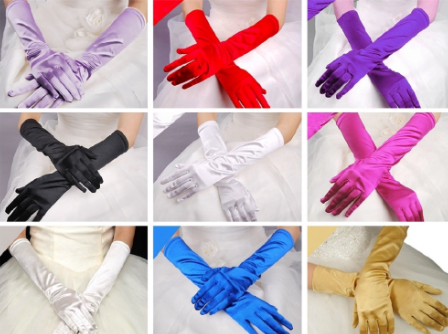 ถุงมือยาว ผ้าซาติน สำหรับผู้หญิง ถุงมือยาวแฟชั่น ถุงมือเจ้าหญิง ถุงมือเจ้าสาว ถุงมือแต่งงาน ถุงมือออกงาน Fashion Gloves