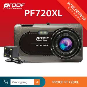 PROOF PF720XL กล้องติดรถยนต์บันทึกหน้าหลัง สำหรับรถใหญ่ บันทึกความละเอียดสูง พร้อมสายกล้องหลังยาว 15 เมตร รับประกันศูนย์ไทย 1 ปี