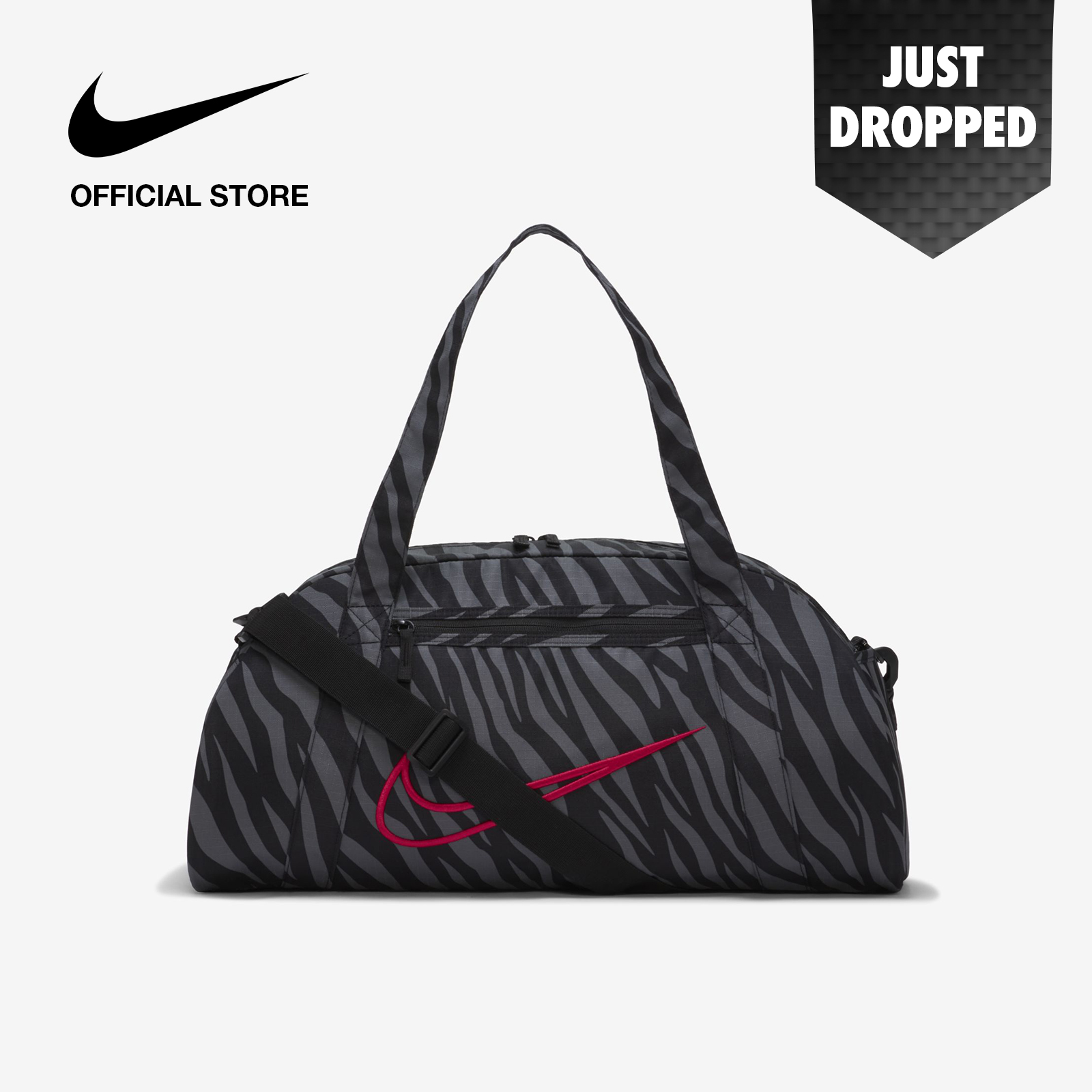 Nike Women's Gym Club Printed Training Duffel Bag - Black ไนกี้ กระเป๋าเทรนนิ่งดัฟเฟลผู้หญิงแบบพิมพ์ลาย ยิม คลับ - สีดำ