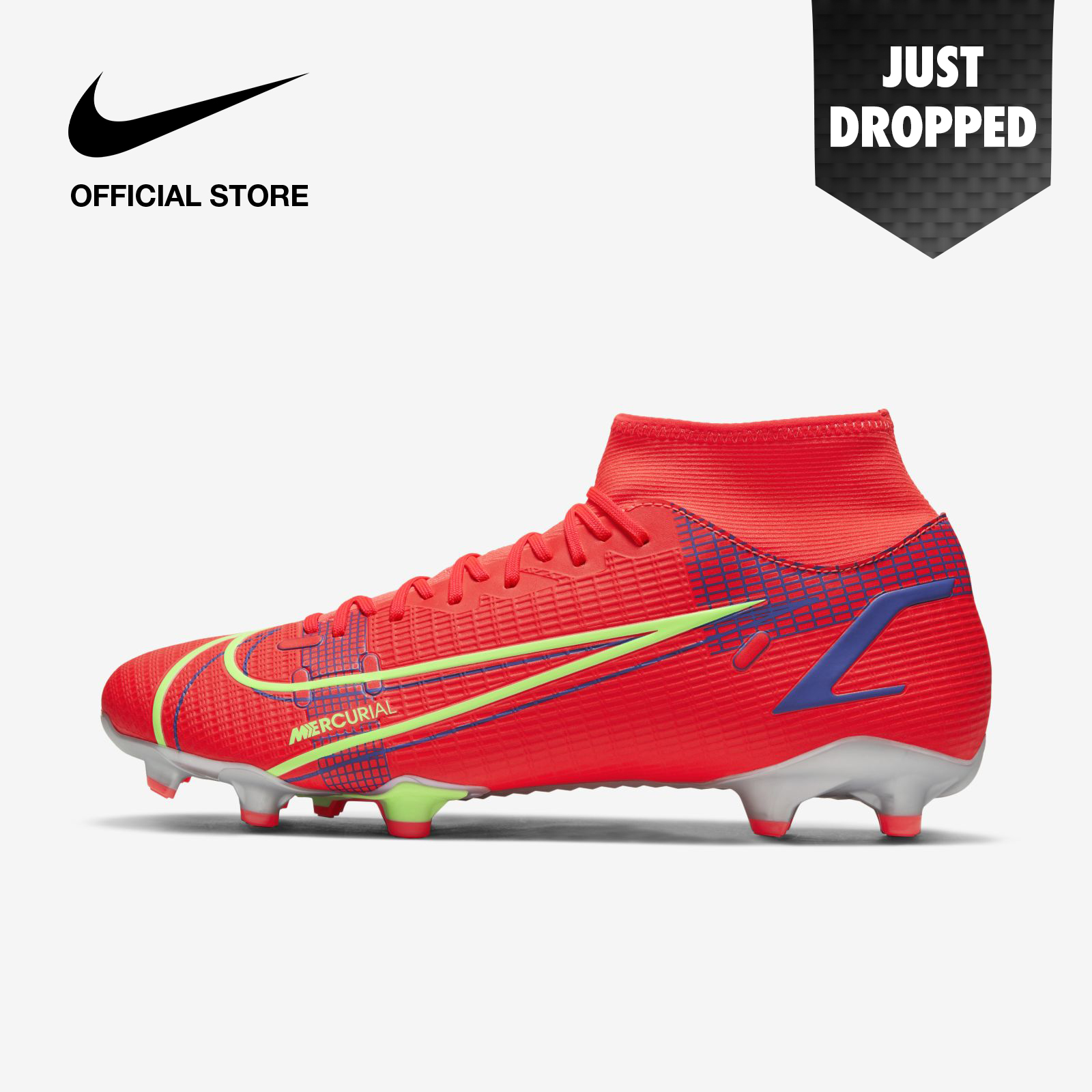 Nike Unisex Mercurial Superfly 8 Academy MG Multi-Ground Football Boots - Bright Crimson ไนกี้ สตั๊ดฟุตบอลยูนิเซ็กส์ เมอคิวเรียล ซุปเปอร์ฟลาย 8 อคาเดมี่ เอ็มจี สำหรับพื้นหลายประเภท - สีแดง