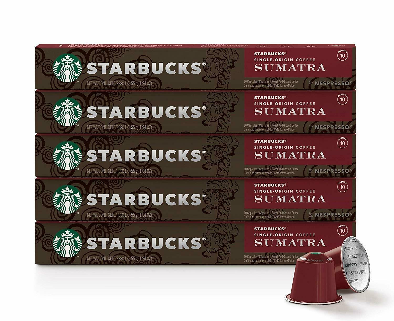 [ออกใบกำกับภาษีได้] Starbucks Capsule Nespresso กาแฟแคปซูล สตาร์บัคส์ ใช้กับเครื่องชงกาแฟ Nespresso, Xiaomi ของแท้ ส่งเร็ว  flavour Sumatra