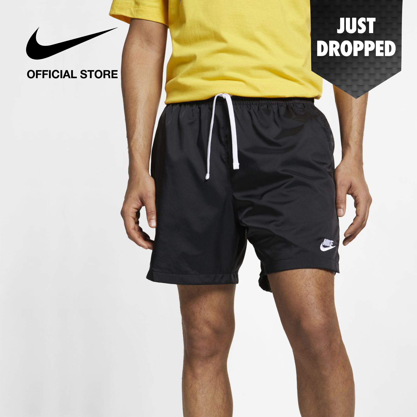 Nike Men's Sportswear Woven Short - Black ไนกี้ กางเกงสปอร์ตแวร์ผู้ชายแบบทอ - สีดำ