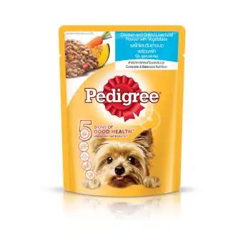 PEDIGREE® Dog Food Wet Pouch Chicken and Grilled Liver Loaf with Vegetables 80g x 1