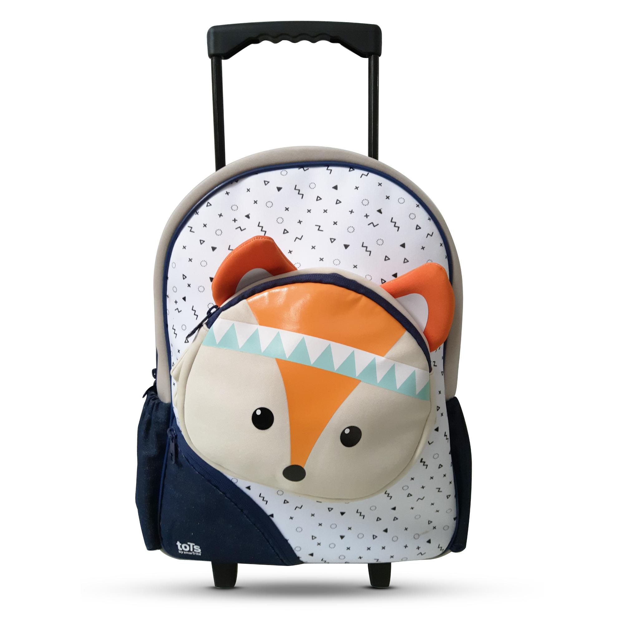 toTs - 460104 Kids Traveling trolley bag -Fox กระเป๋าล้อลากเด็ก สำหรับเดินทางลายคุณจิ้งจอกช่างคิด