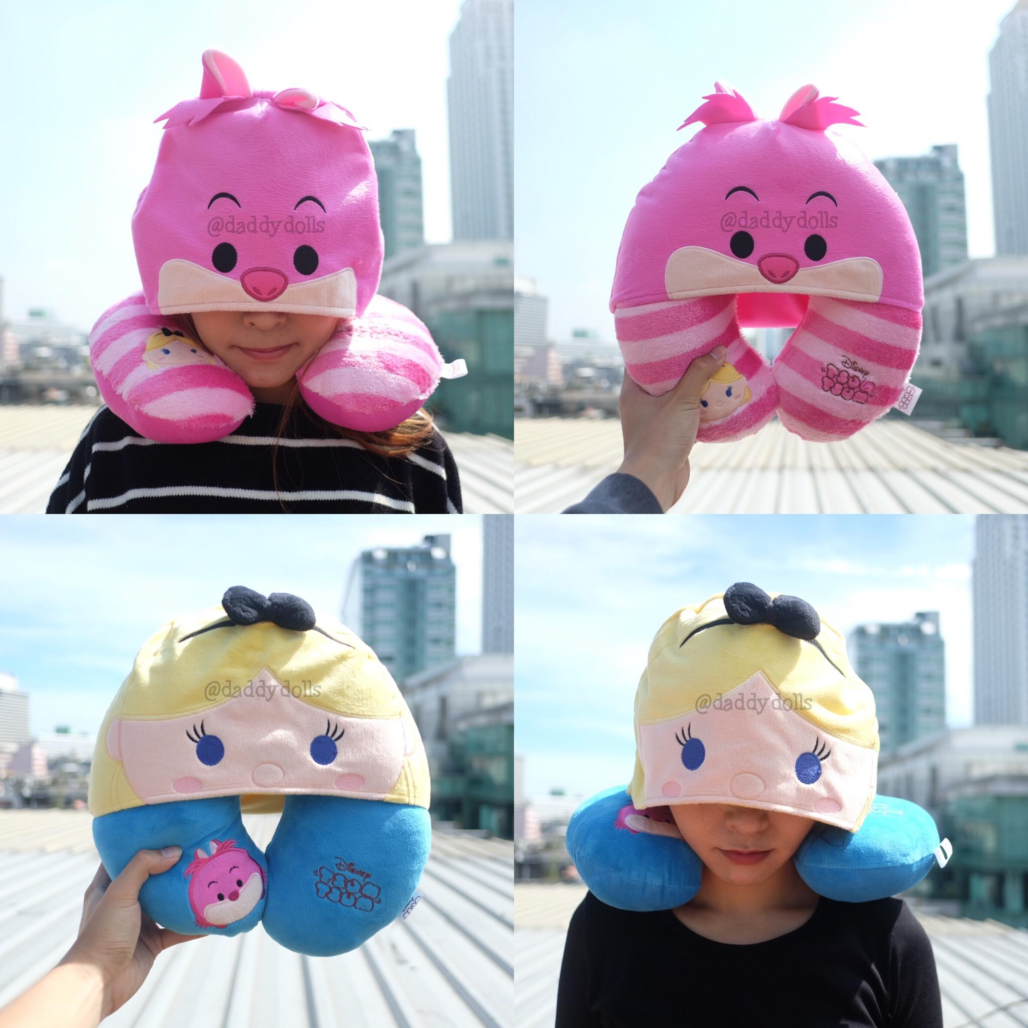 หมอนรองคอ มีฮู้ด Cheshire cat แมวเชสเซอร์ & Alice in Wonderland อลิซ Tsum Tsum ซูมซูม Daddydolls