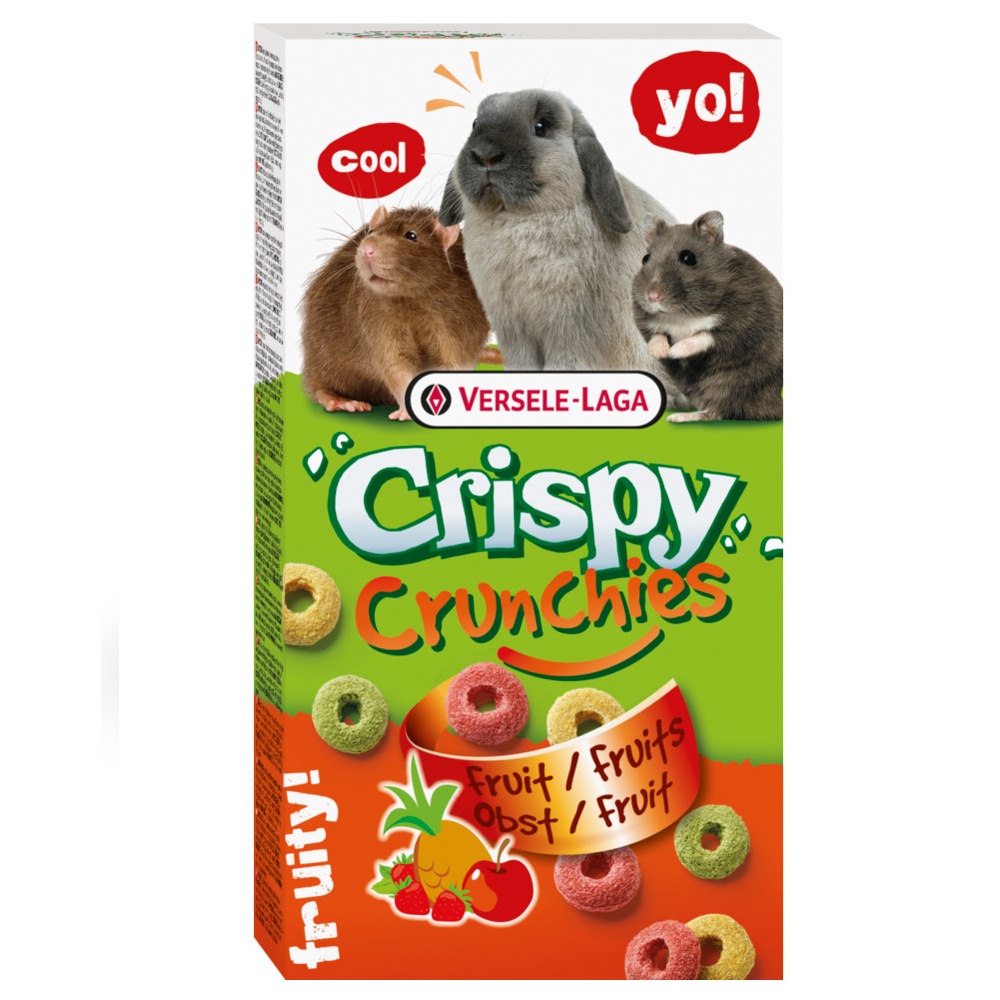 Crispy - crunchies fruit (75g.) ขนมสูตรผลไม้ สำหรับสัตว์ฟันแทะ Versele Laga