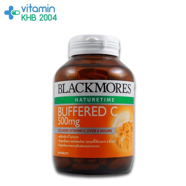 Blackmores Buffered C 500 mg แบลคมอร์ส บัฟเฟอร์ ซี (200 เม็ด) วิตามินซี บำรุงร่างกาย